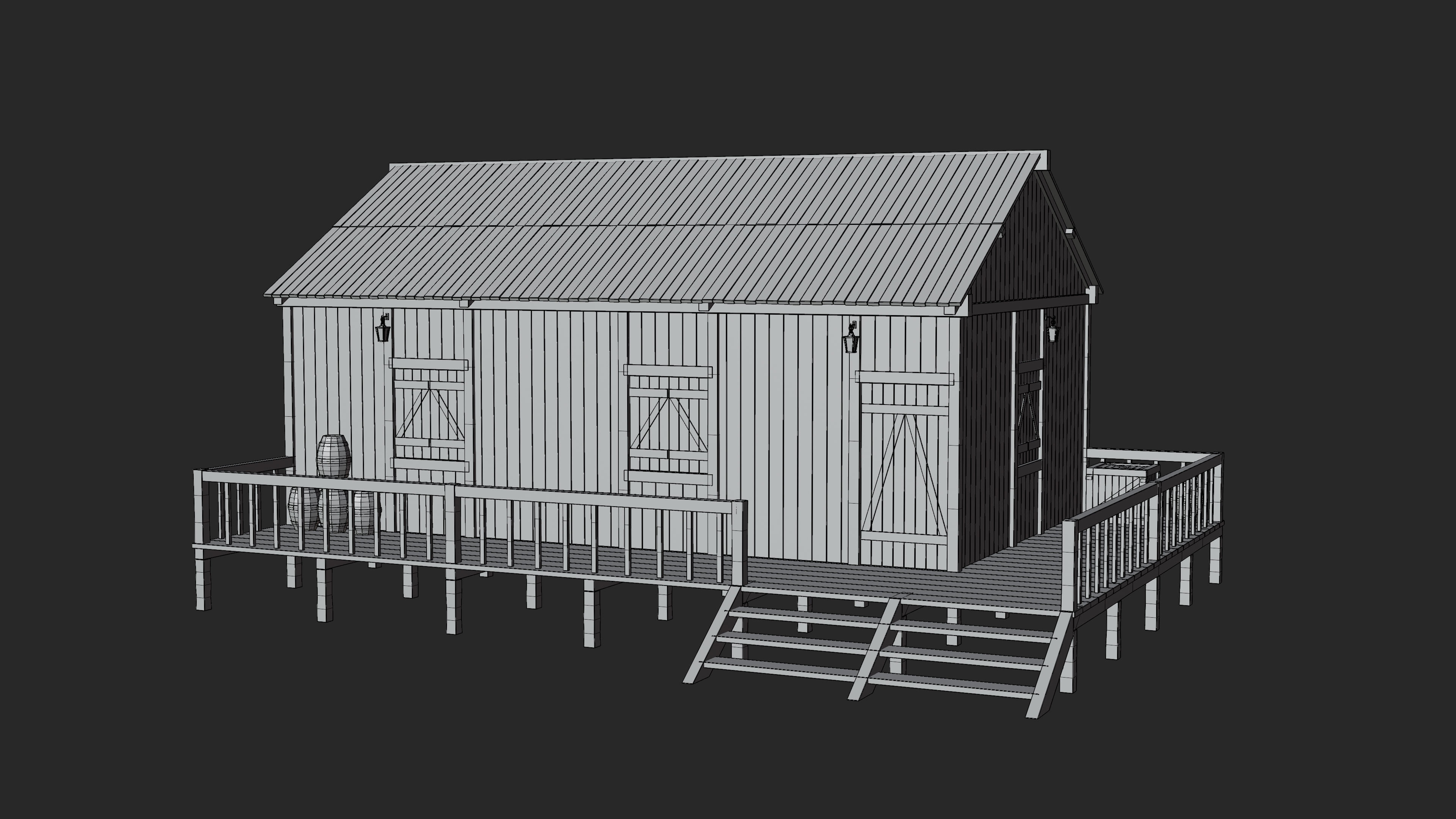 Medieval Fantasy House 03 3D model_12