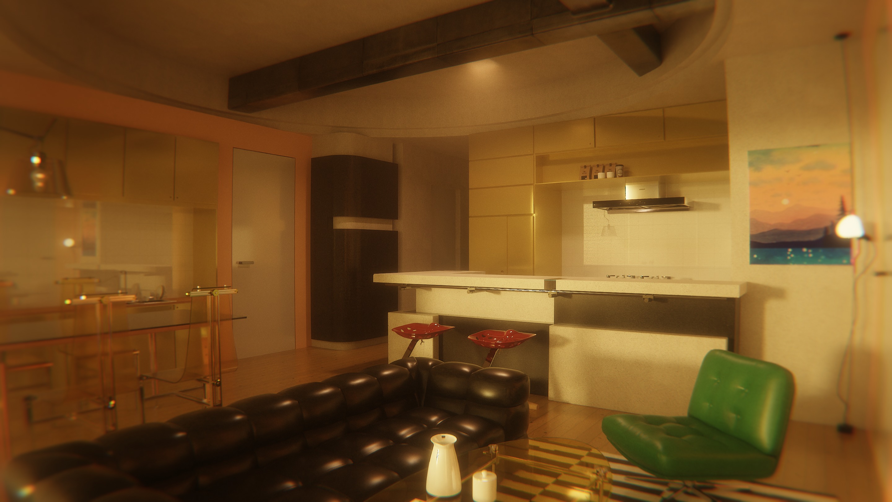 Living Room 3D model_2