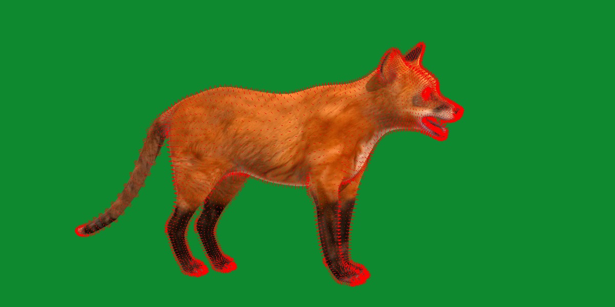 Red Fox Karaganda Low-poly 3D model_38