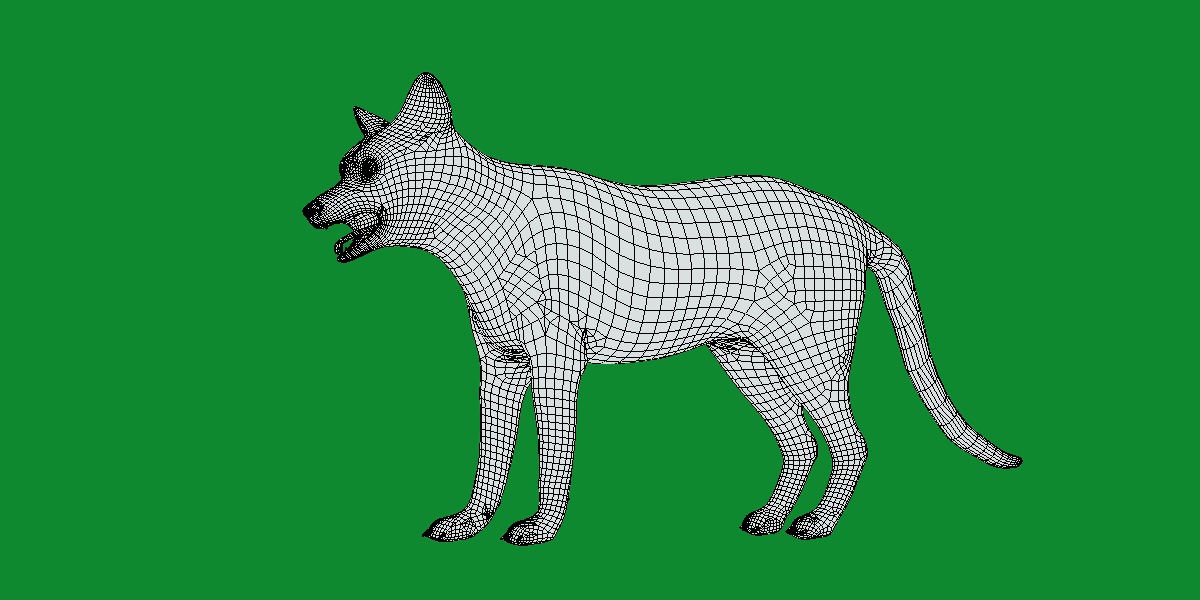 Red Fox Karaganda Low-poly 3D model_40