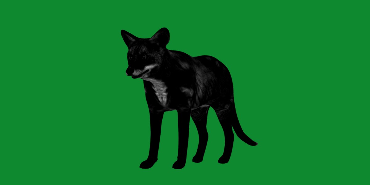 Red Fox Karaganda Low-poly 3D model_19