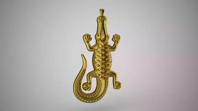 Crocodile Above Necklace