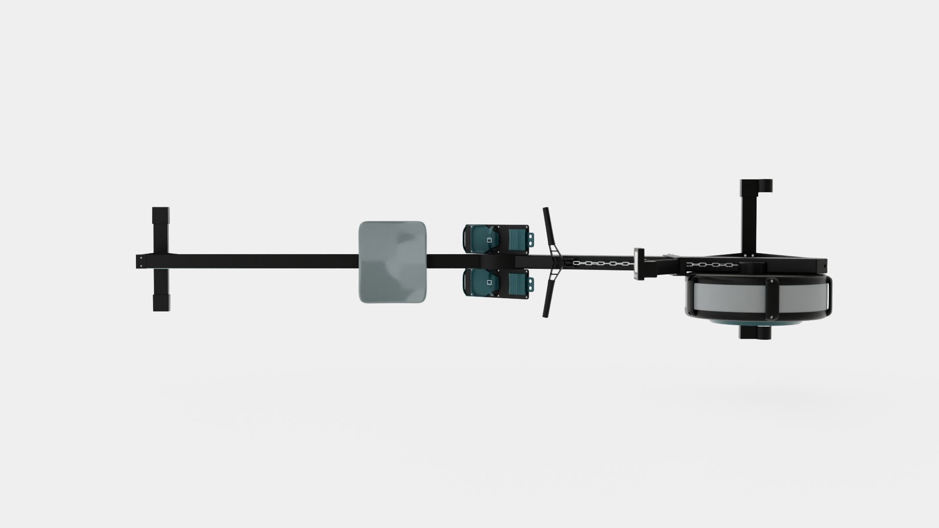 Rowing Machine Low-poly 3D model_5