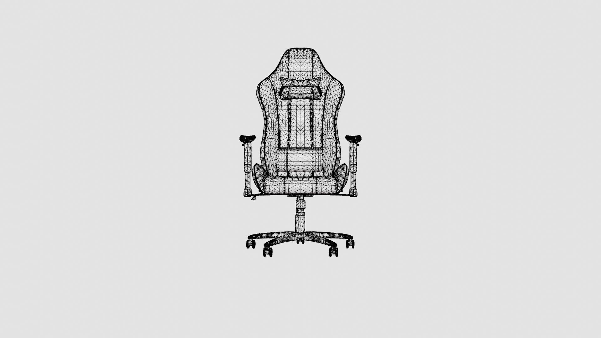 Gaming Chair Low-poly 3D model_6