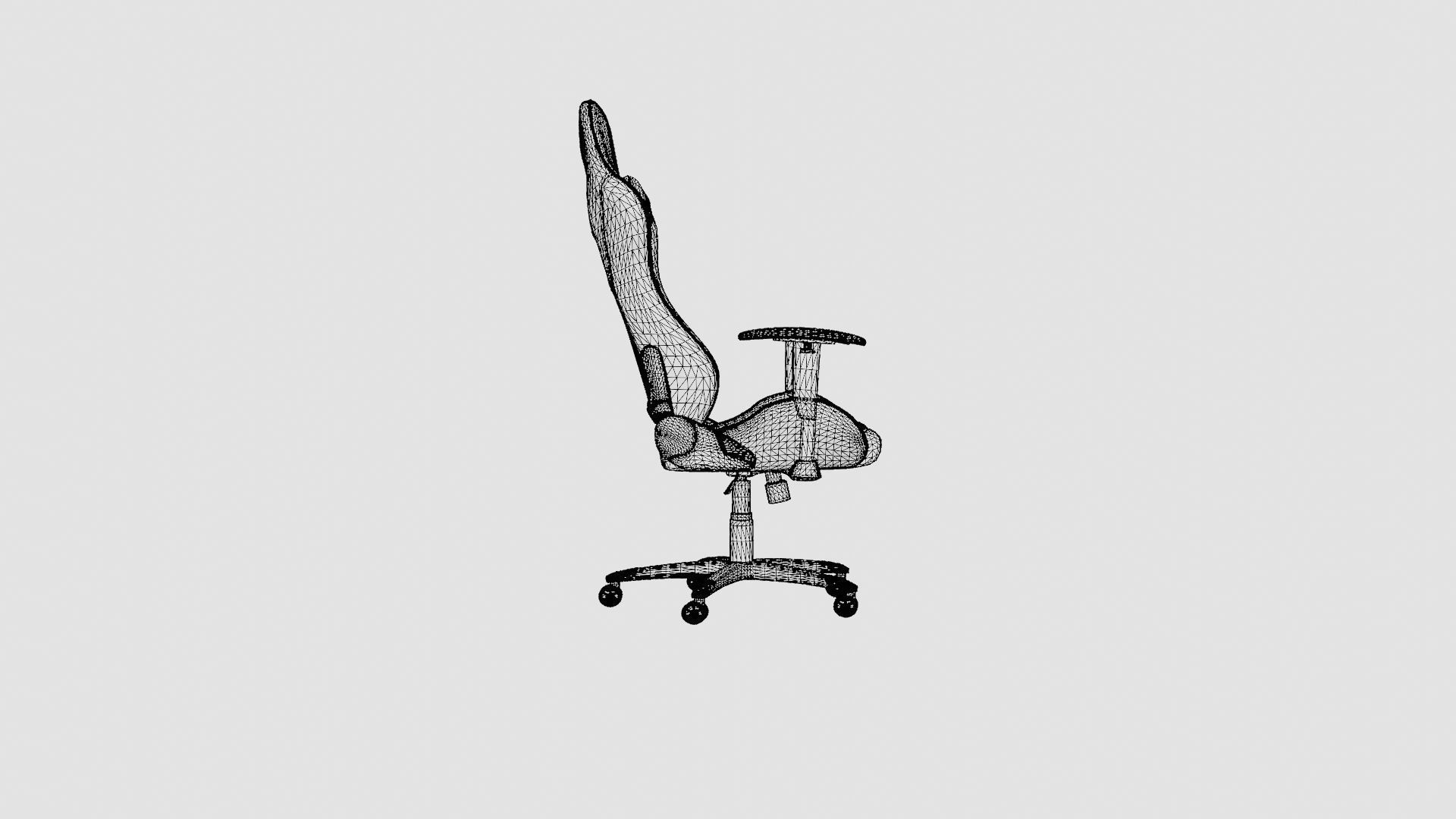 Gaming Chair Low-poly 3D model_8