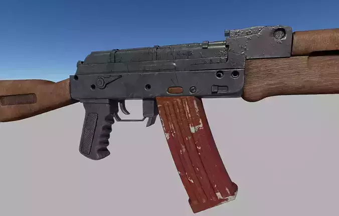 AK47 Kalashnikov 3D Model - Low Poly PBR Textured