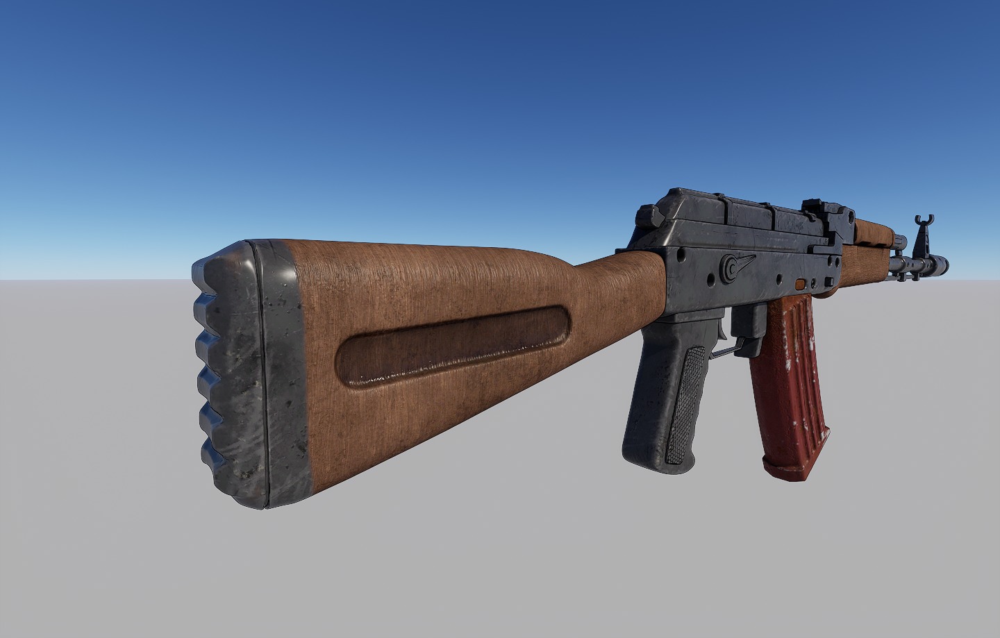 AK47 Kalashnikov 3D Model - Low Poly PBR Textured Low-poly 3D model_8