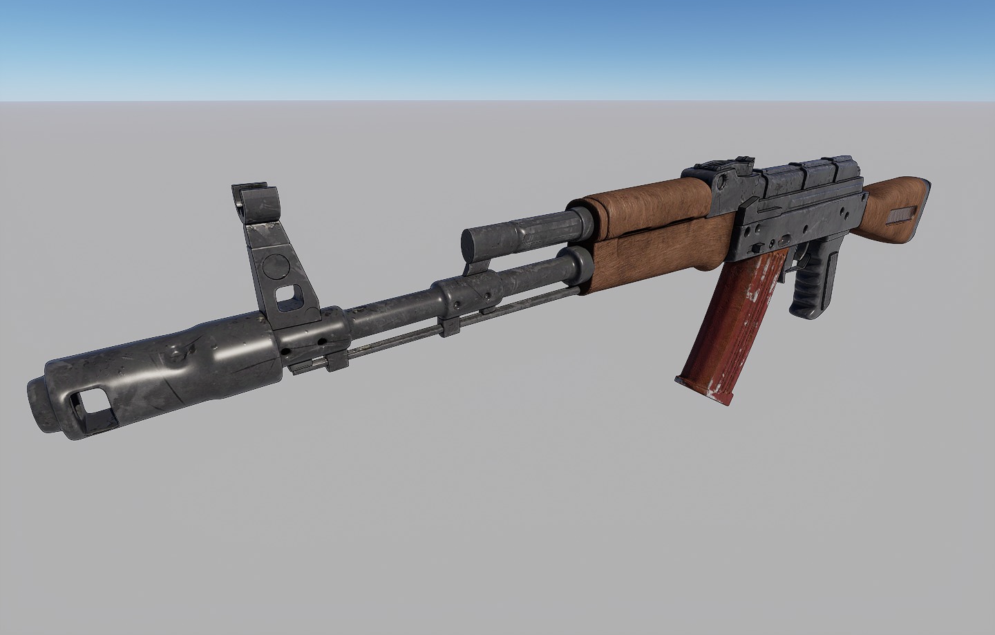 AK47 Kalashnikov 3D Model - Low Poly PBR Textured Low-poly 3D model_9