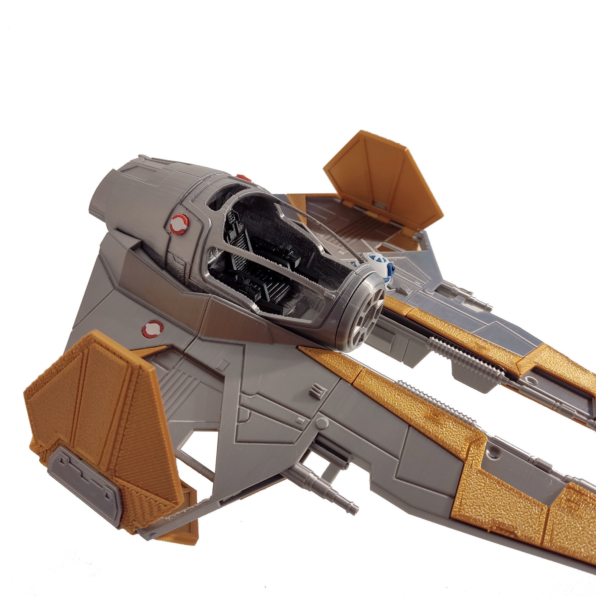 Actis Eta-2 Jedi interceptor - printable with instructions 3D print model_5