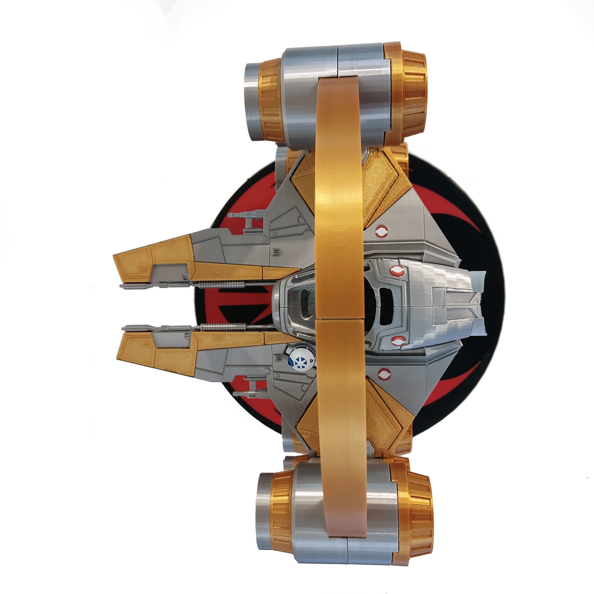 Actis Eta-2 Jedi interceptor - printable with instructions 3D print model_11