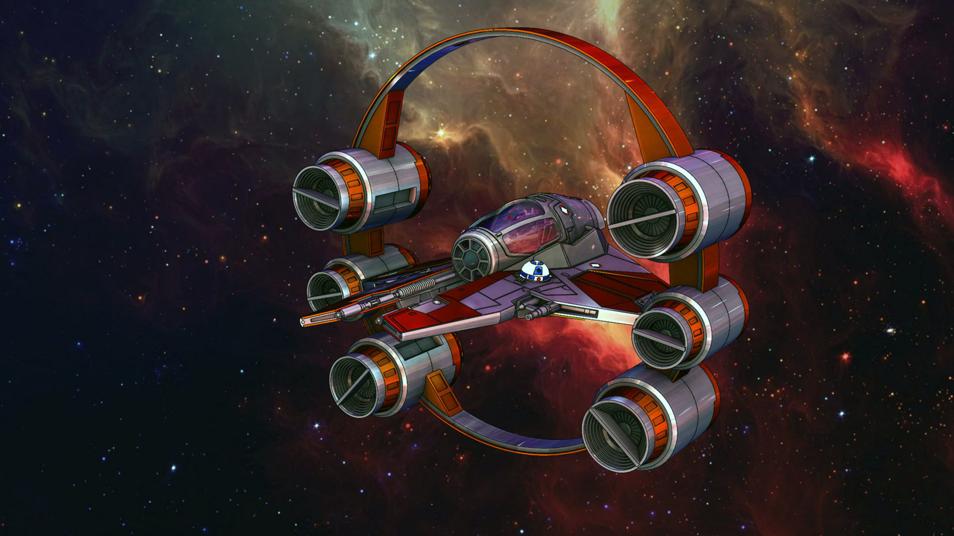 Actis Eta-2 Jedi interceptor - printable with instructions 3D print model_3