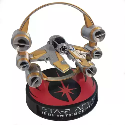 Actis Eta-2 Jedi interceptor - printable with instructions 3D print model