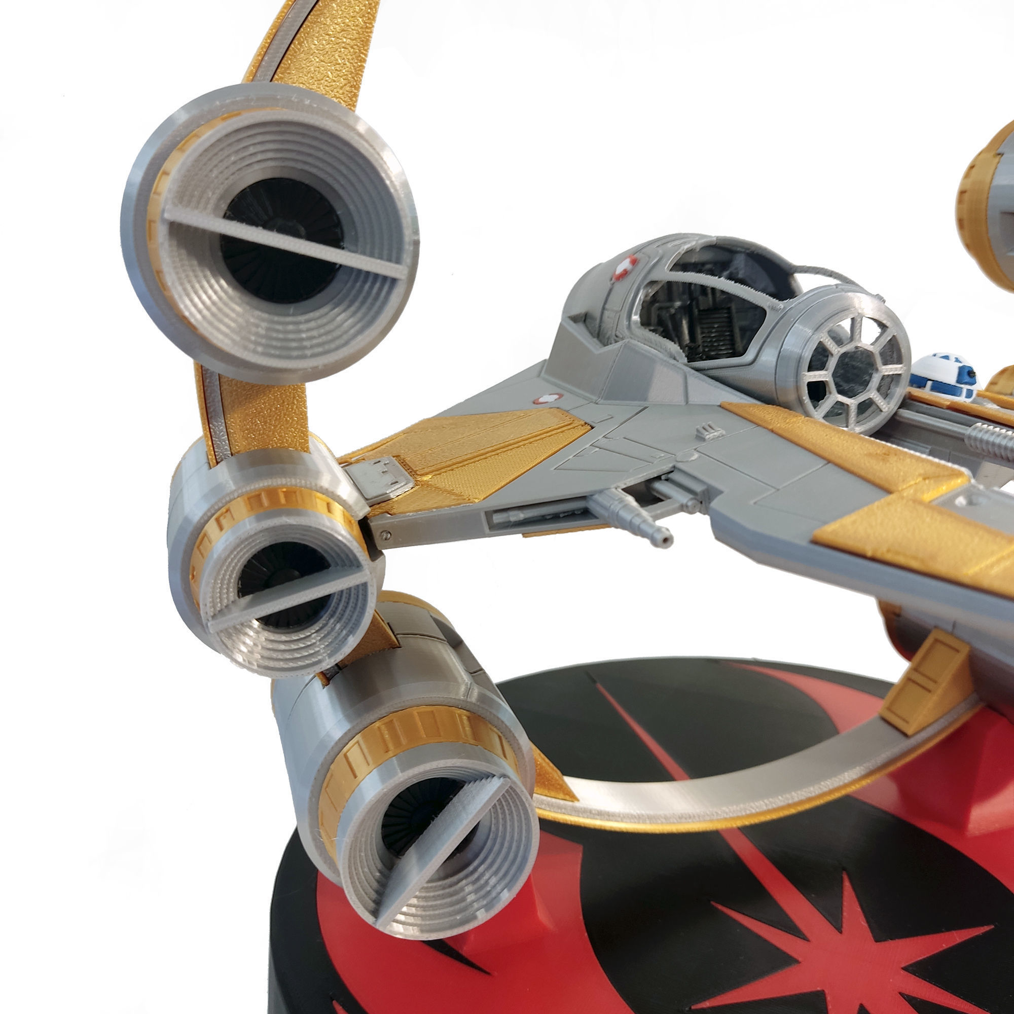 Actis Eta-2 Jedi interceptor - printable with instructions 3D print model_10