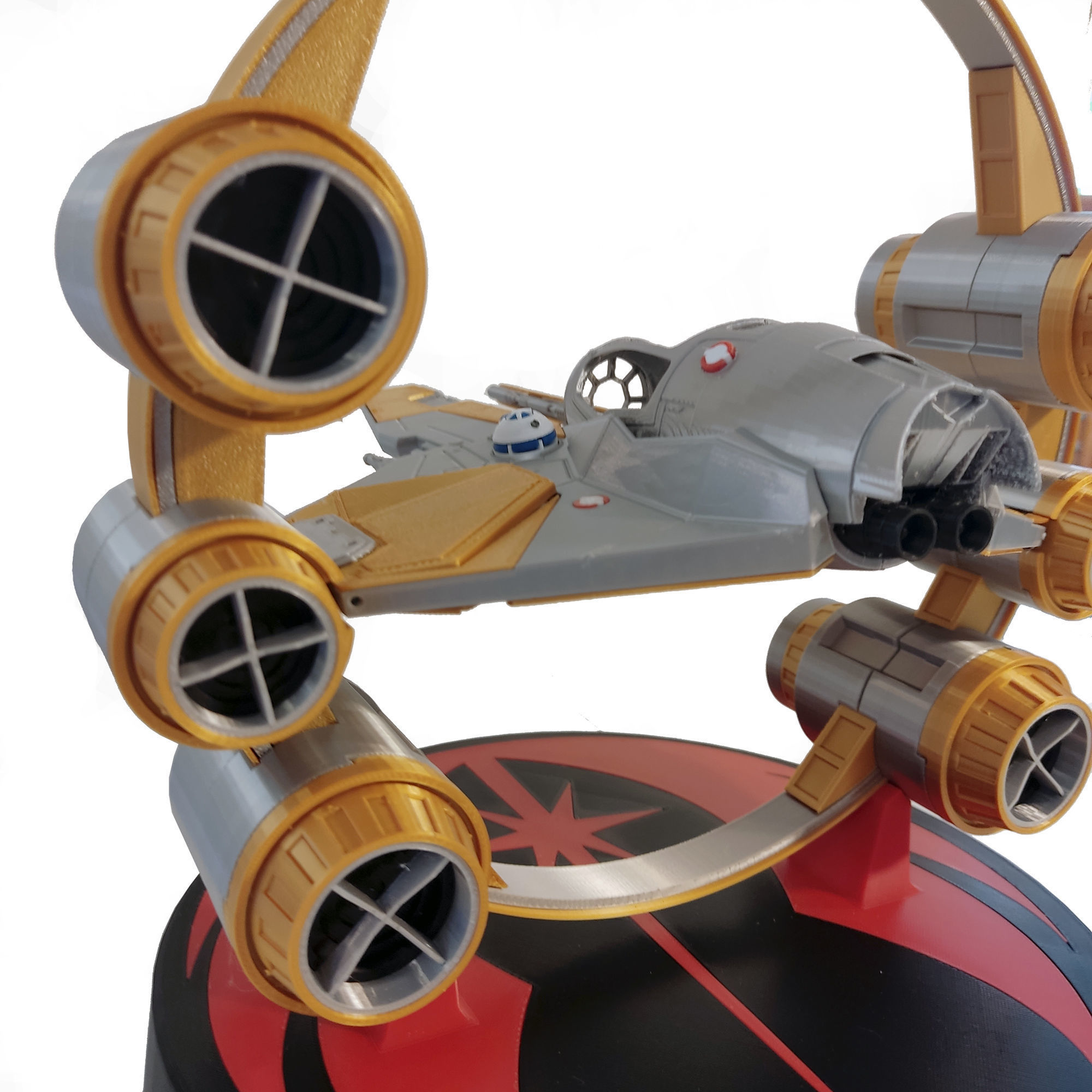 Actis Eta-2 Jedi interceptor - printable with instructions 3D print model_9