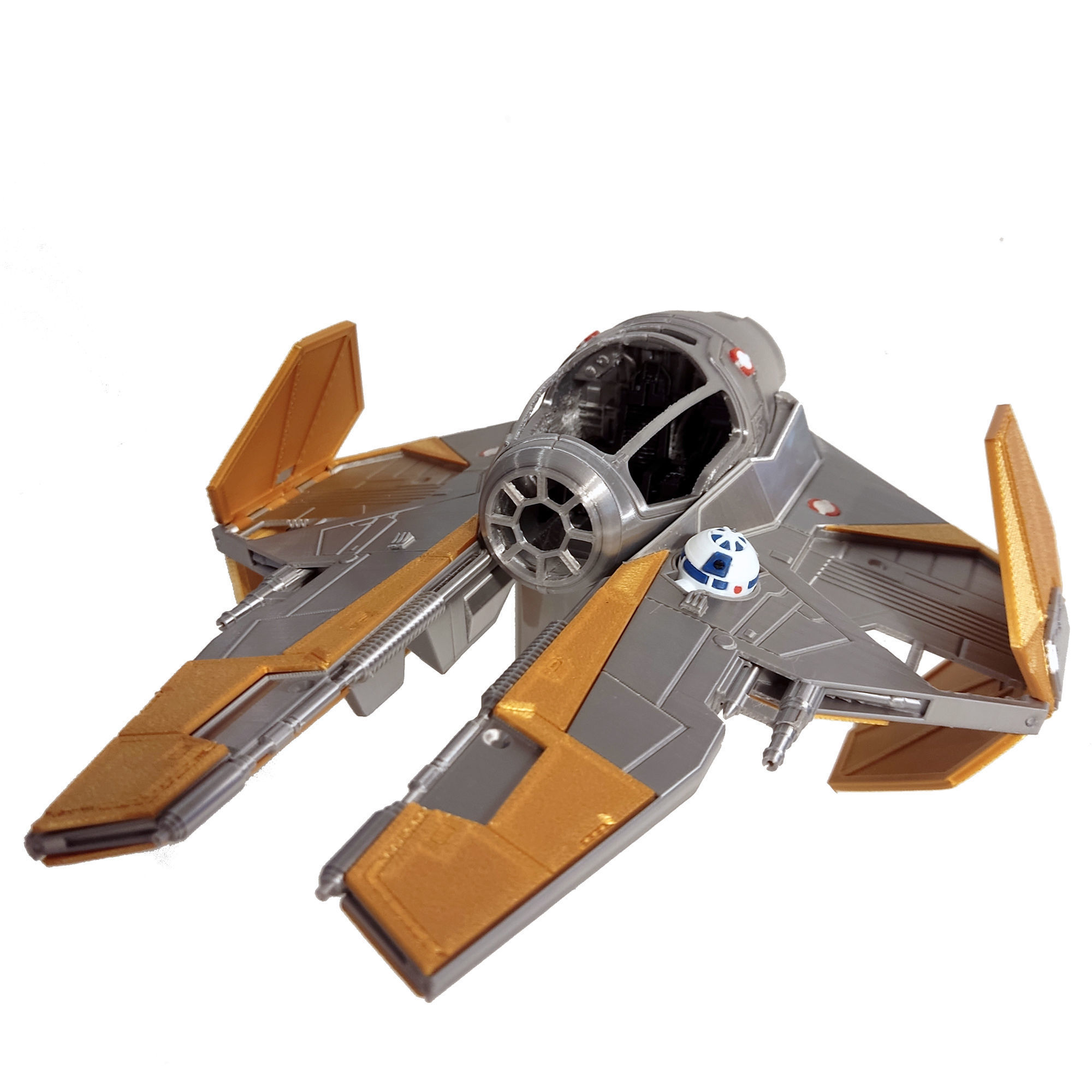 Actis Eta-2 Jedi interceptor - printable with instructions 3D print model_6