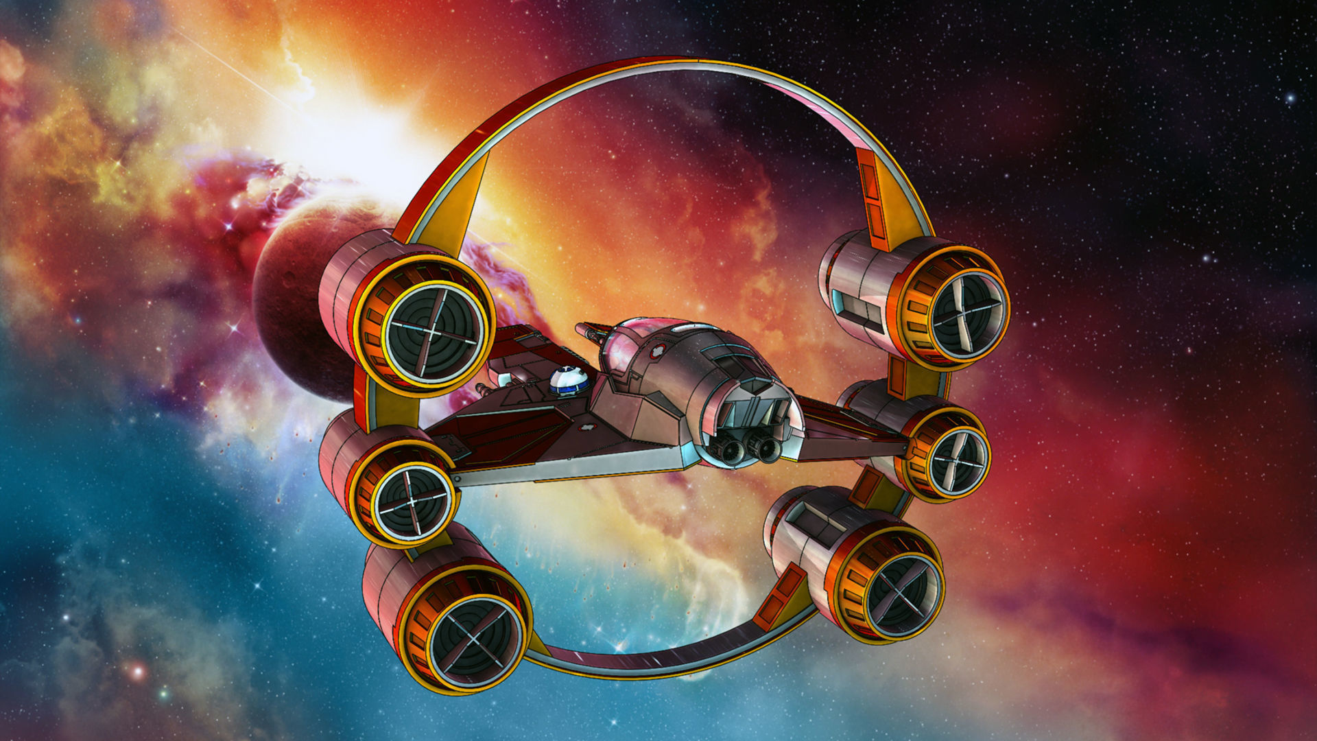 Actis Eta-2 Jedi interceptor - printable with instructions 3D print model_2