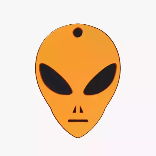 Alien Face Keychain 2