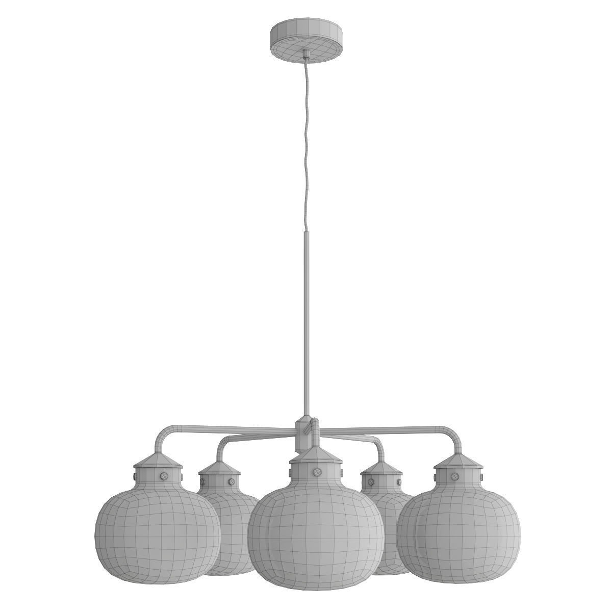 modern pendat lamp 3D model_2
