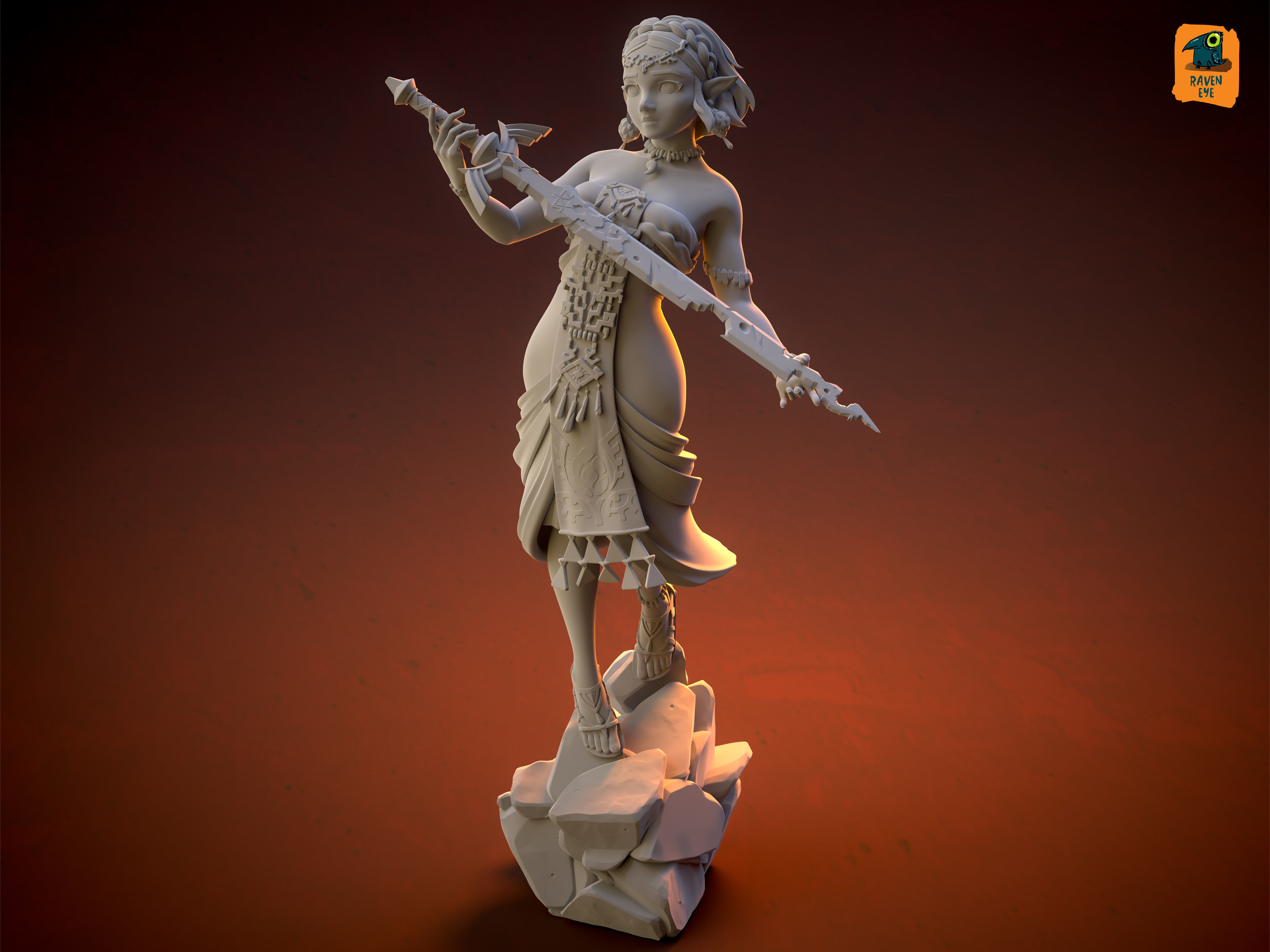 Princess Zelda 3D print model_6
