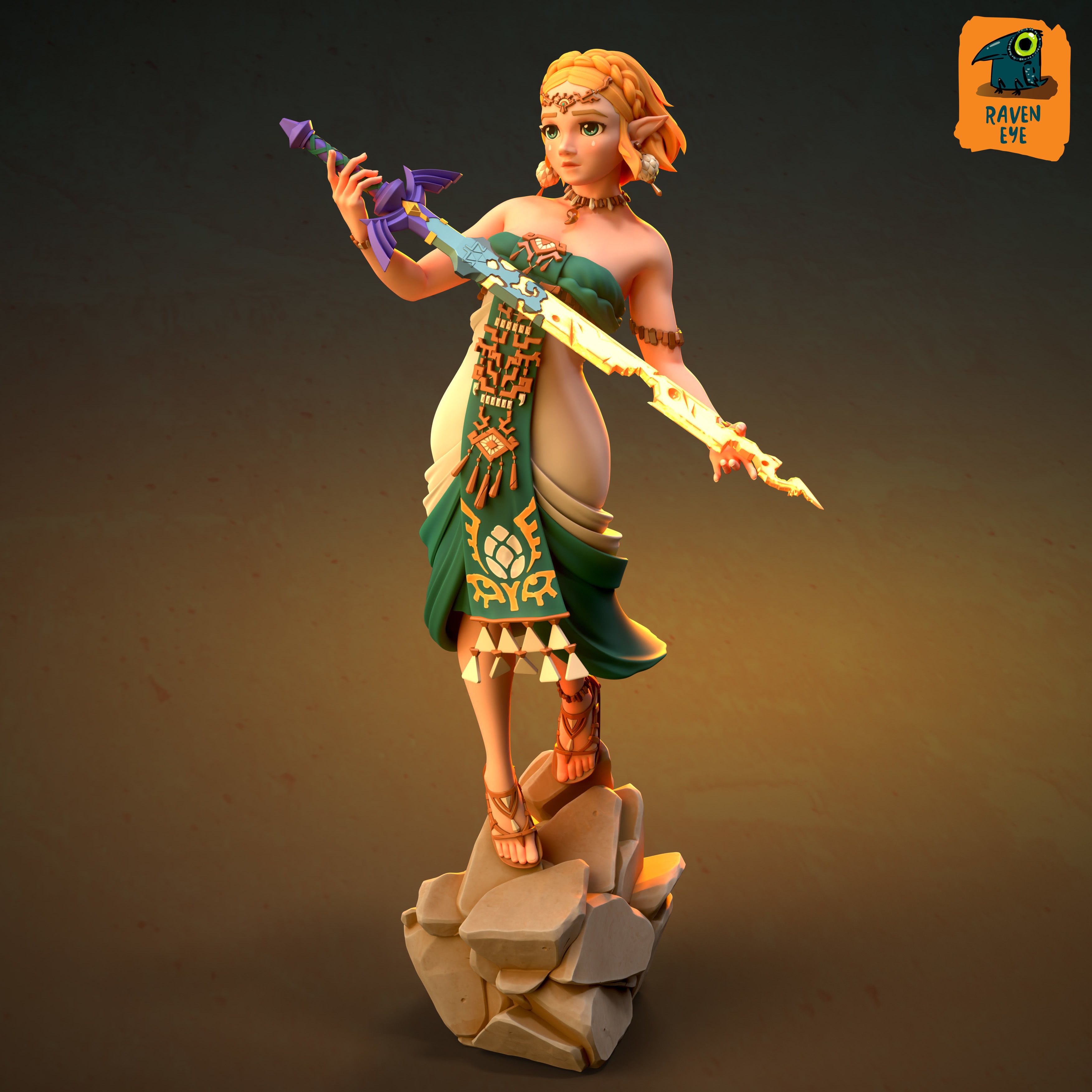 Princess Zelda 3D print model_1