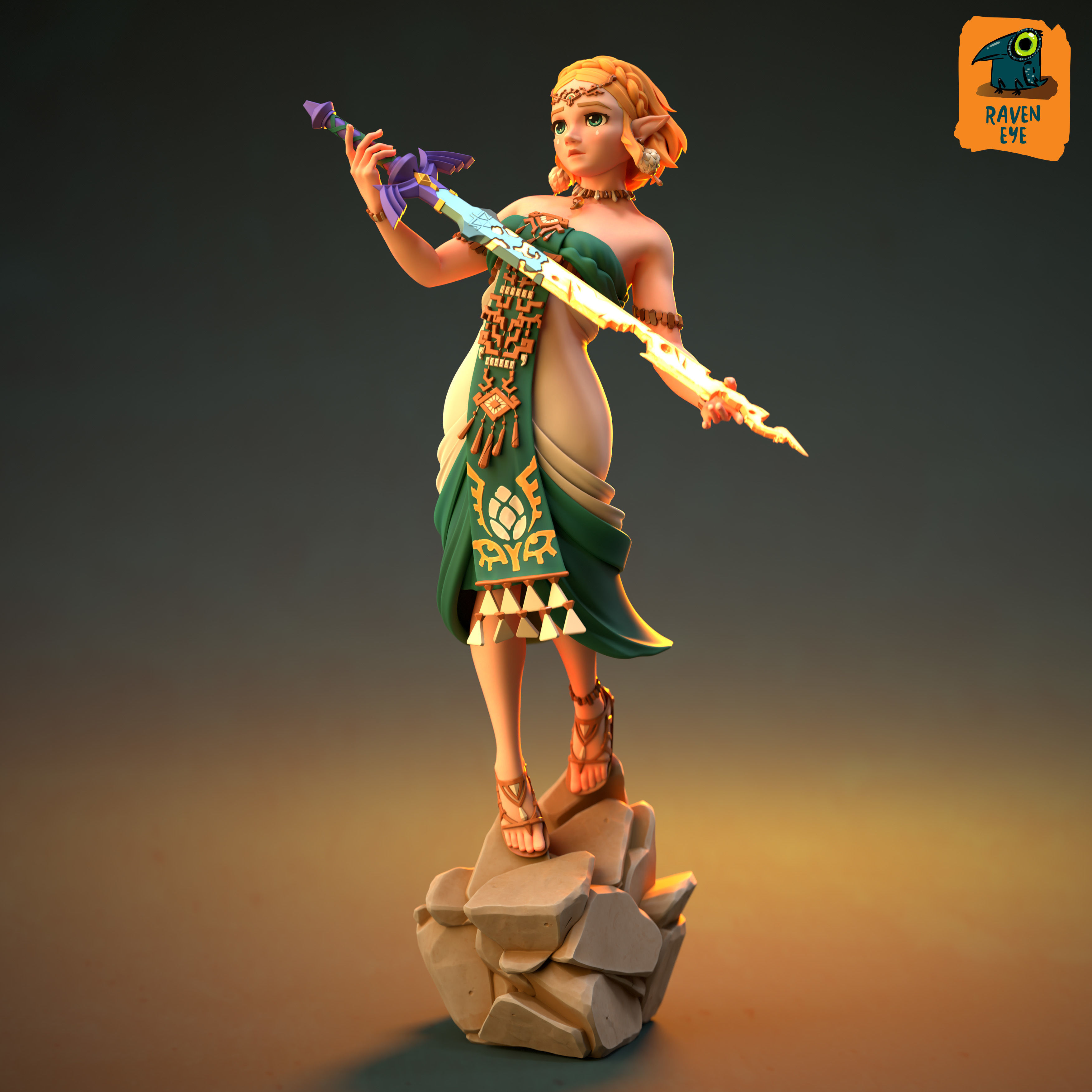 Princess Zelda 3D print model_2