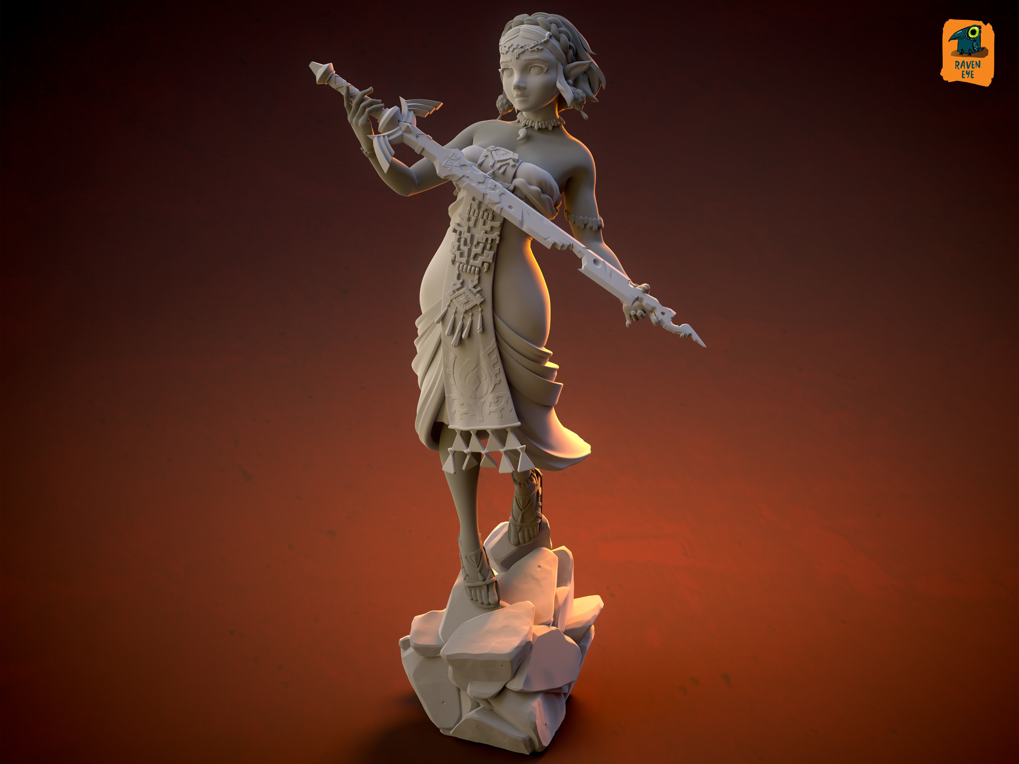Princess Zelda 3D print model_5