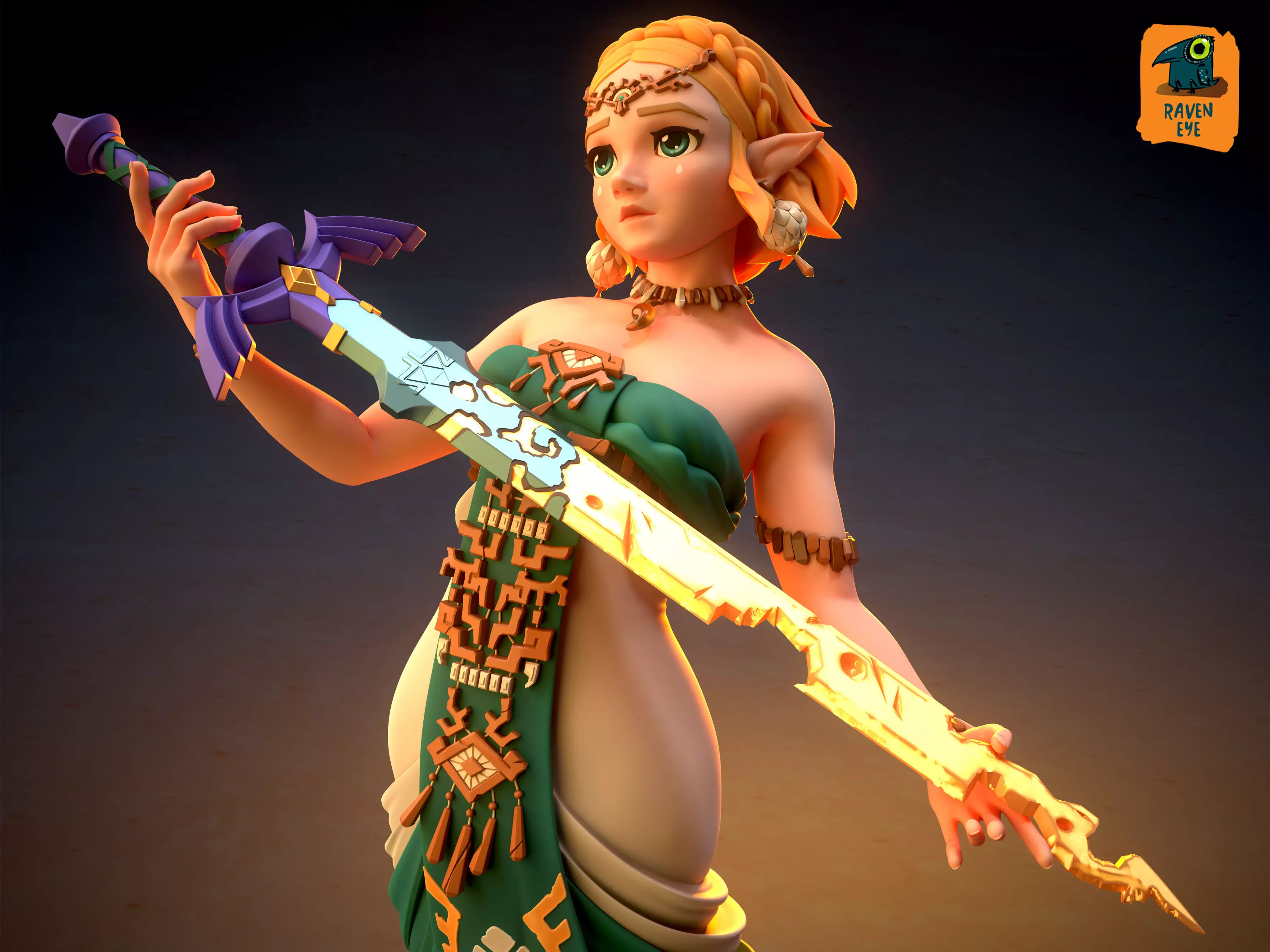 Princess Zelda 3D print model_0