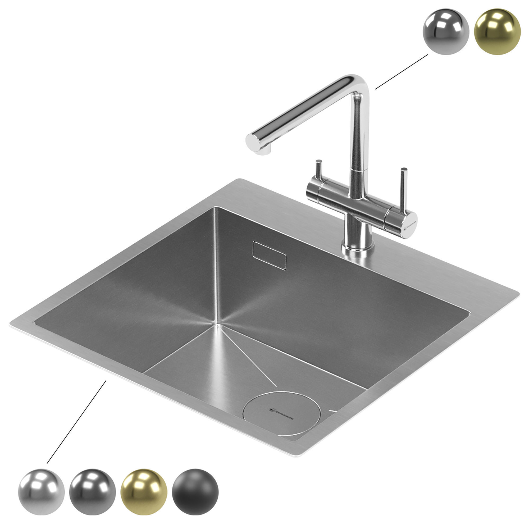 OMOIKIRI kitchen sink 3D model_1