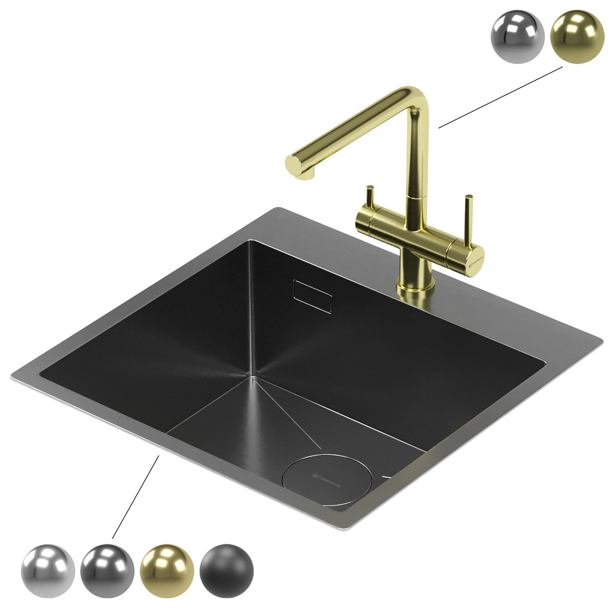 OMOIKIRI kitchen sink 3D model_2