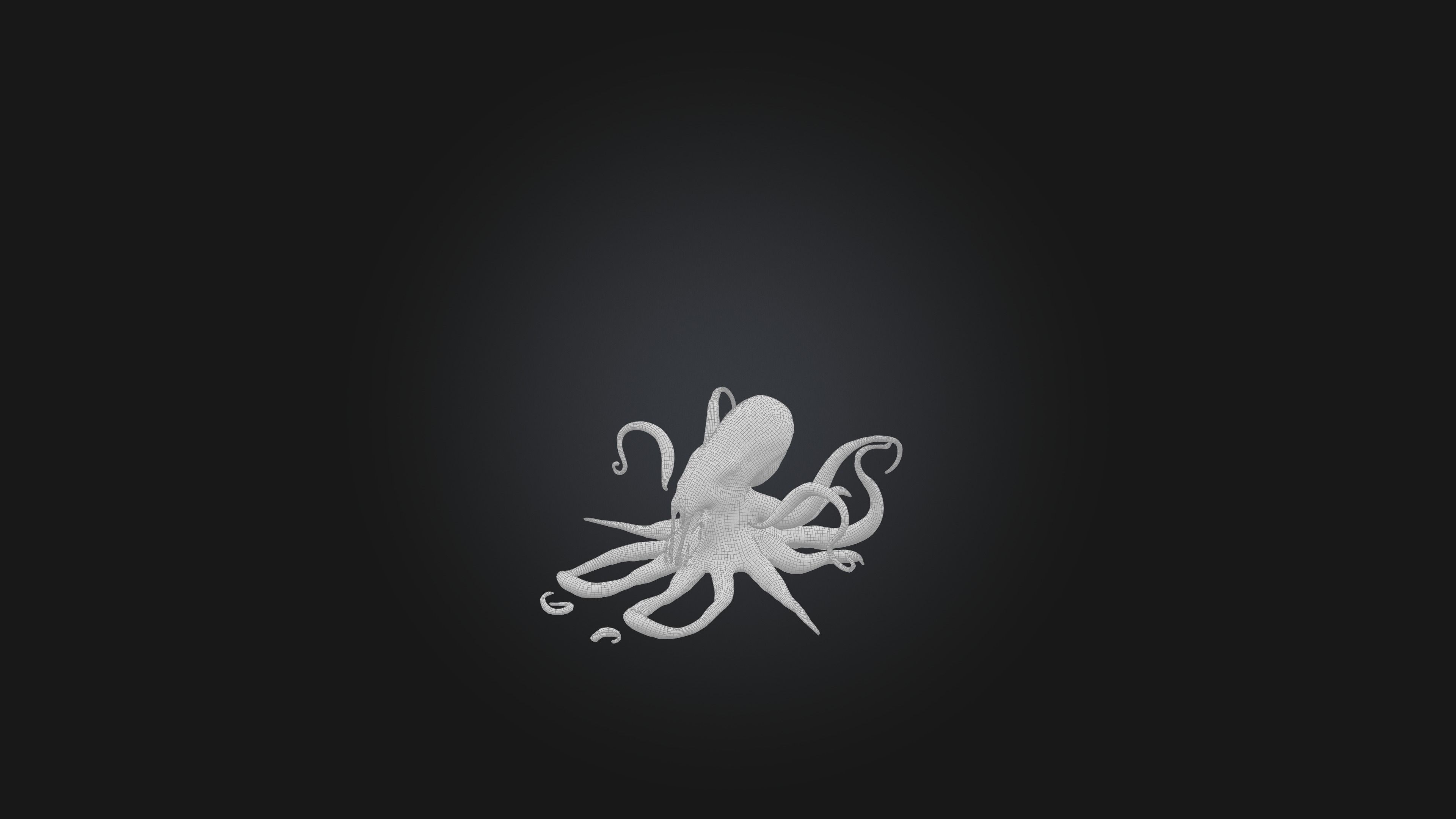 Kraken Low-poly 3D model_1