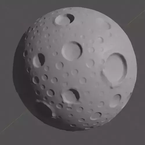 Moon with craters Free 3D model