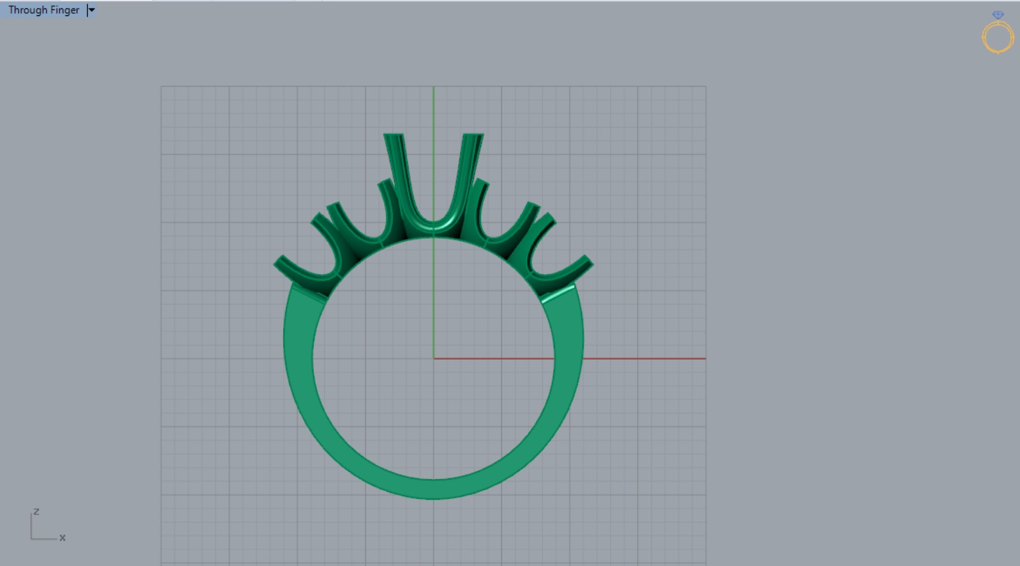 Classic 5 Diamond Engagement Ring Model sr0011 3D print model_15