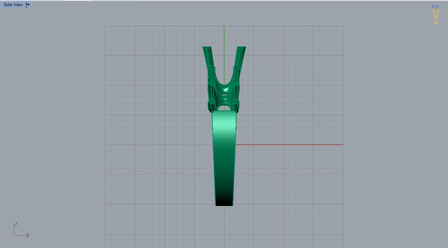 Classic 5 Diamond Engagement Ring Model sr0011 3D print model_16