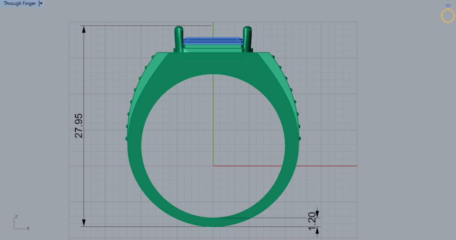 diamond ring mr0045 3D print model_11