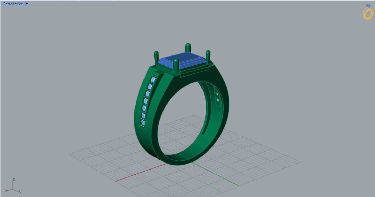 diamond ring mr0045 3D print model_7