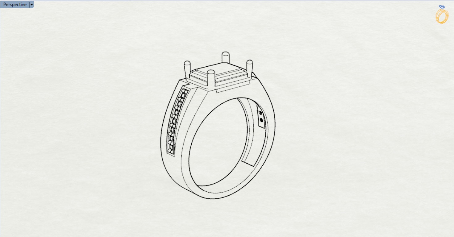 diamond ring mr0045 3D print model_8