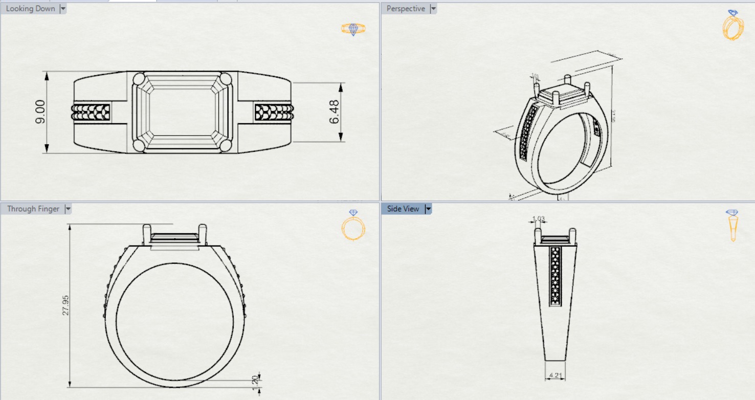 diamond ring mr0045 3D print model_15