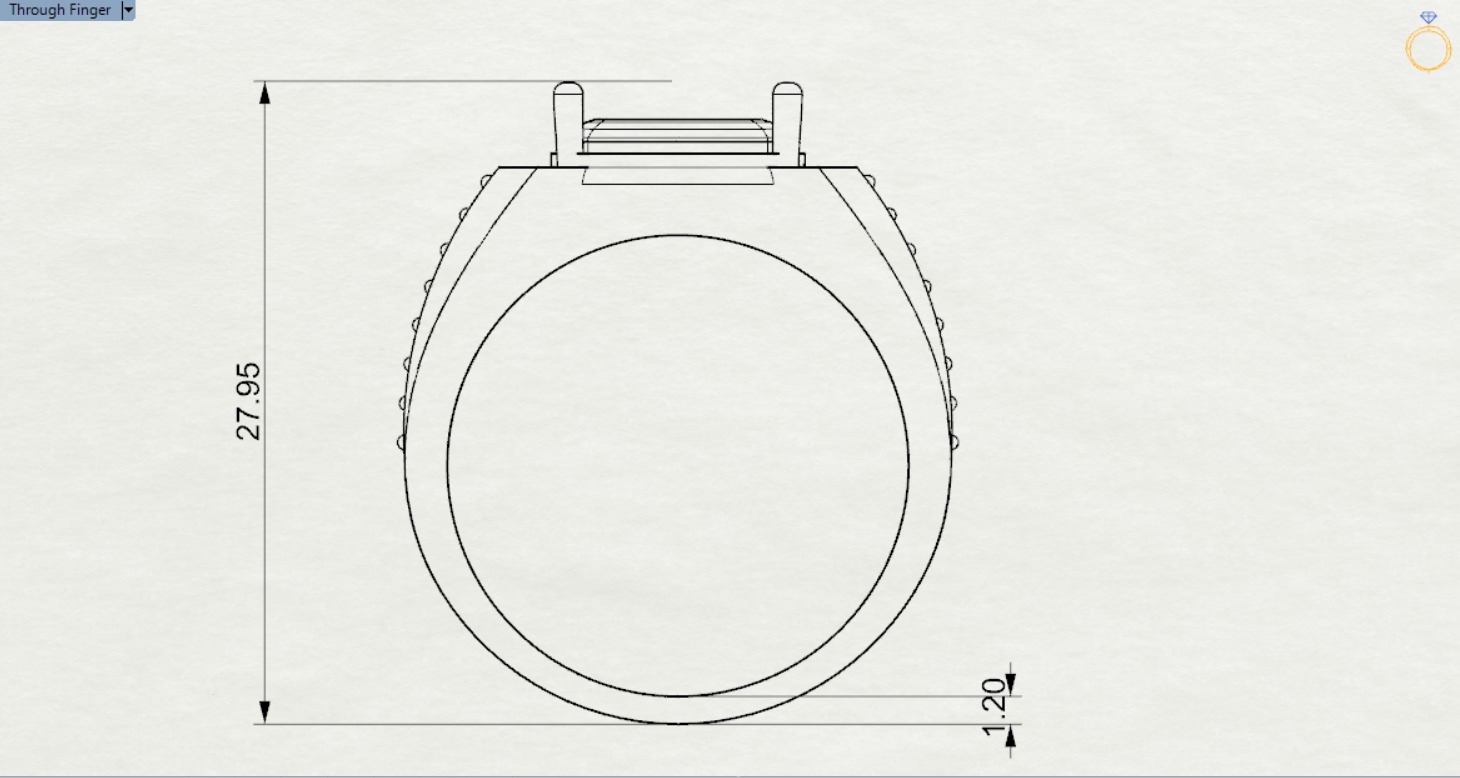 diamond ring mr0045 3D print model_12