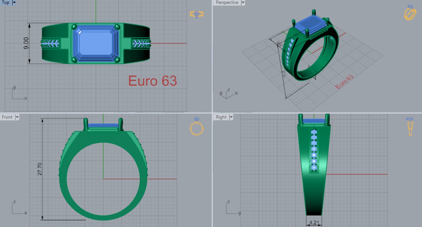 diamond ring mr0045 3D print model_5