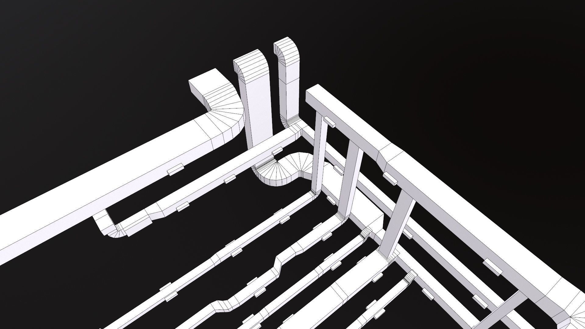 AC Duct Low-poly 3D model_12