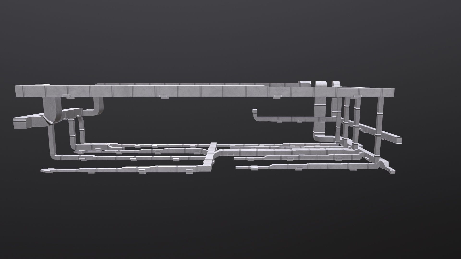 AC Duct Low-poly 3D model_2