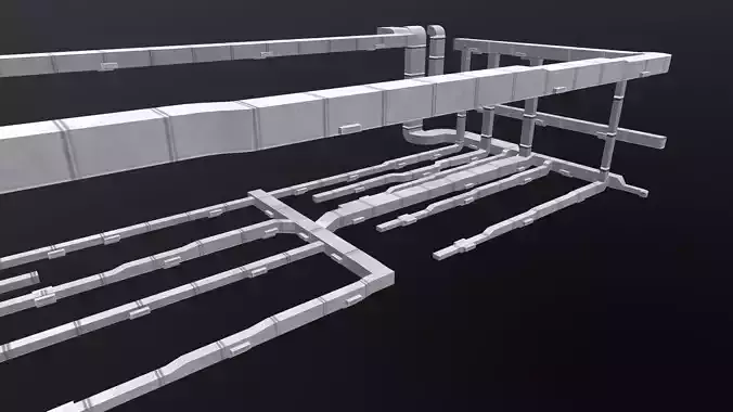 AC Duct Low-poly 3D model