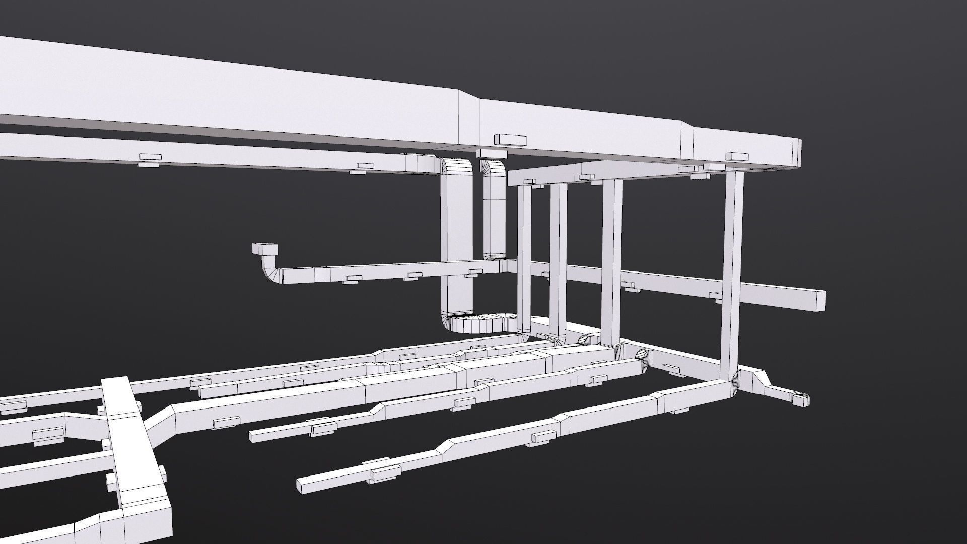 AC Duct Low-poly 3D model_13