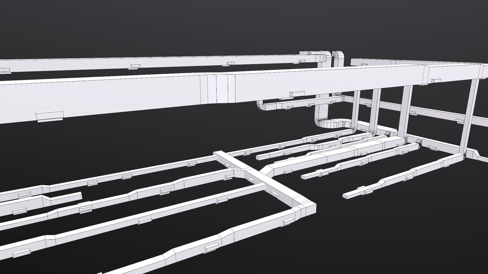 AC Duct Low-poly 3D model_14