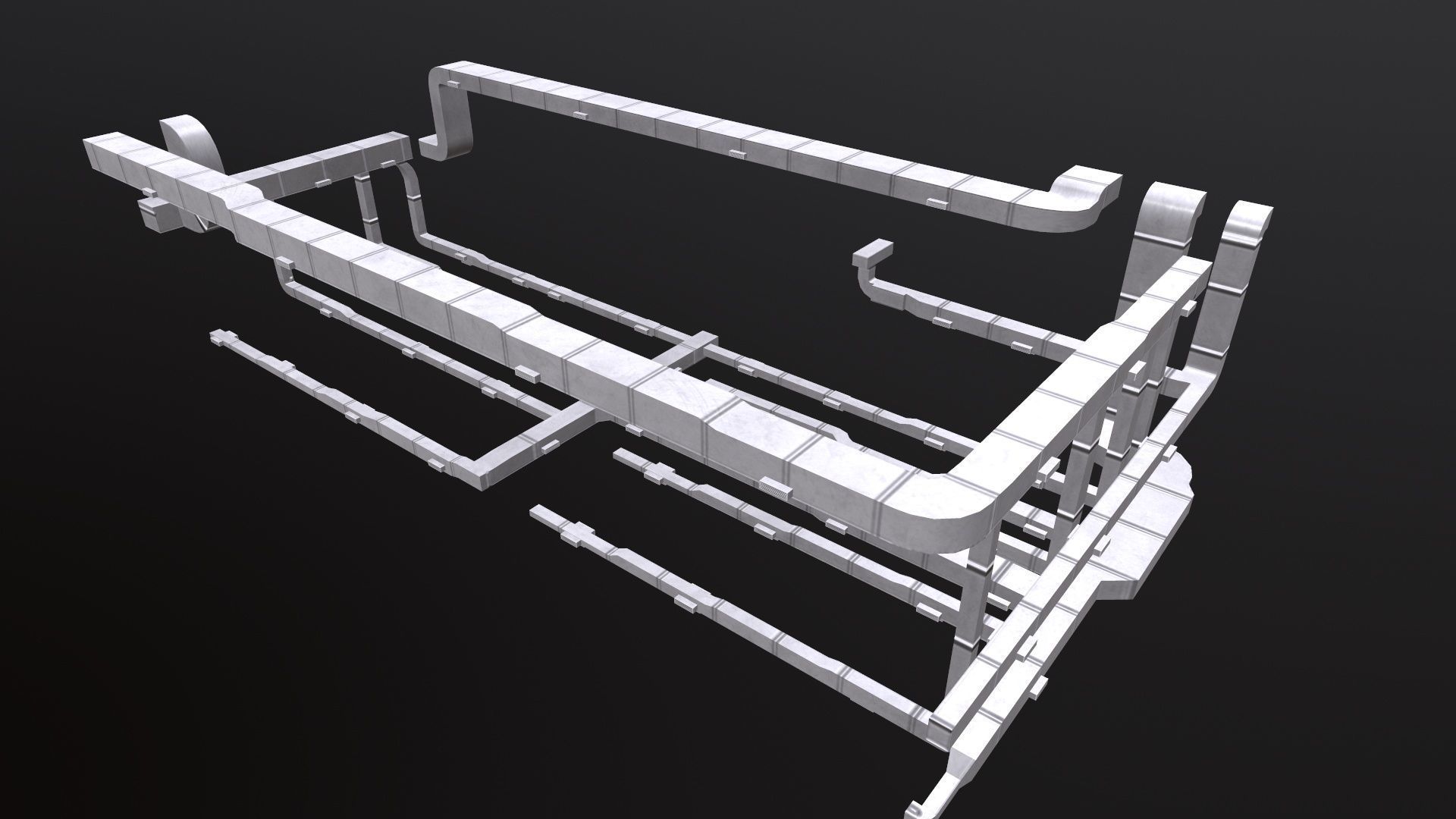 AC Duct Low-poly 3D model_9