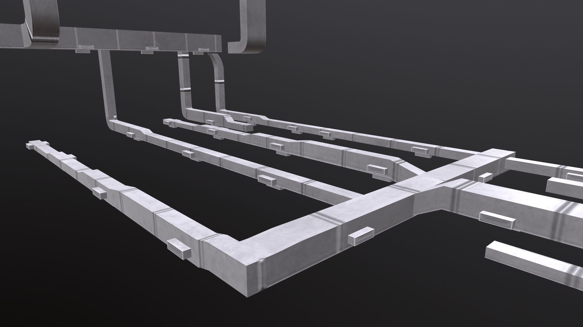 AC Duct Low-poly 3D model_8