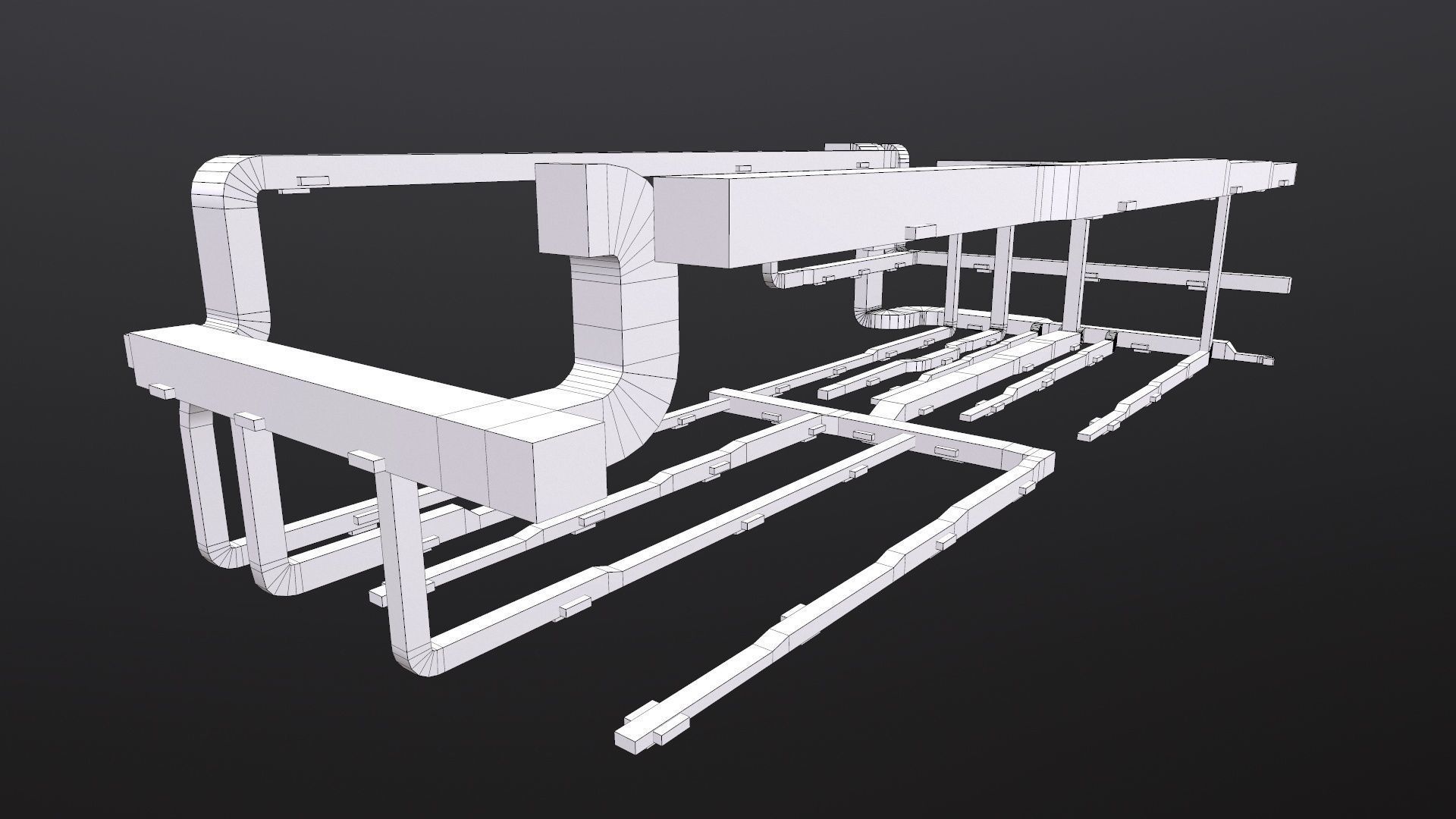 AC Duct Low-poly 3D model_15