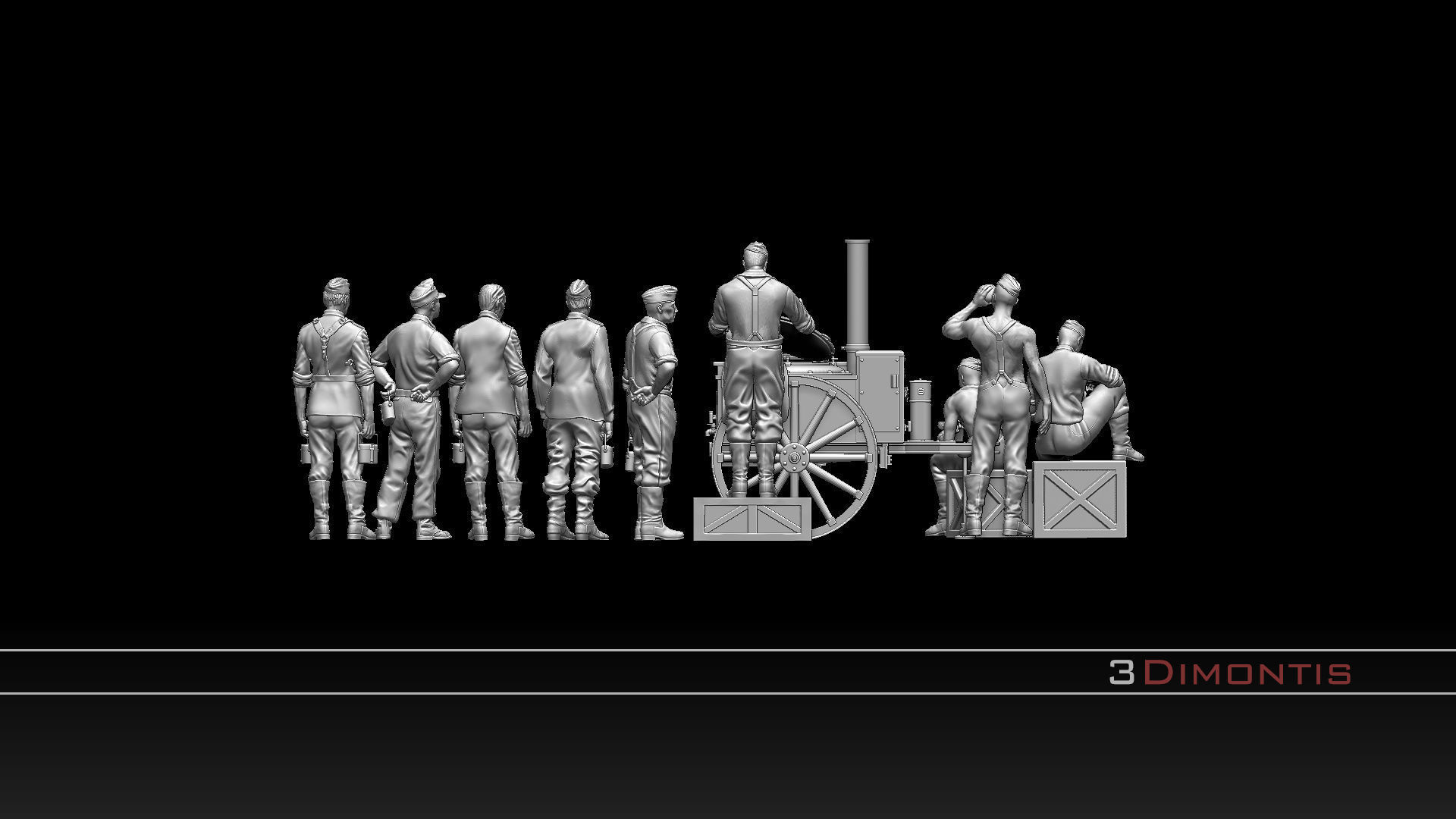 field kitchen and german soldiers 3D print model_87