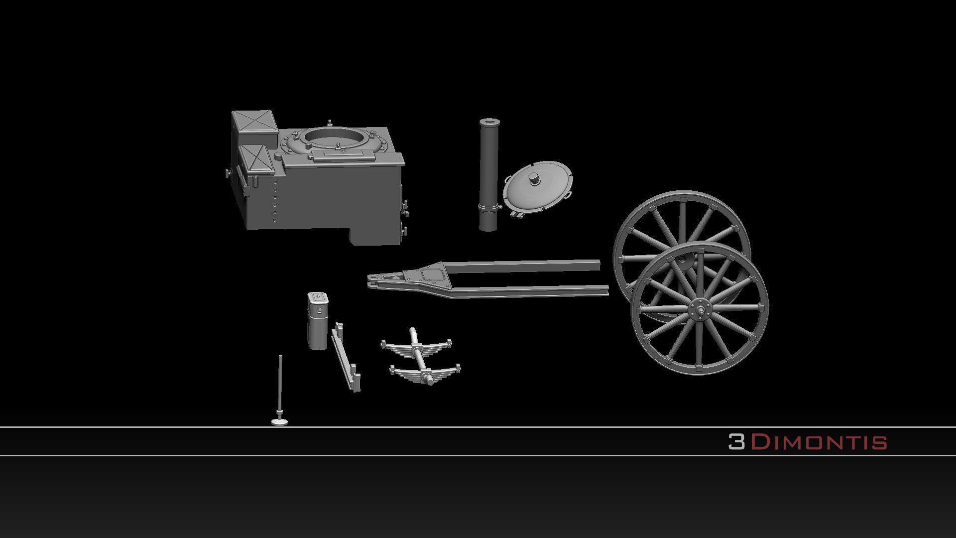 field kitchen and german soldiers 3D print model_45