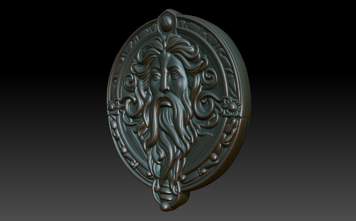 Roman Shaman basrelief 09 241010 3D print model_1